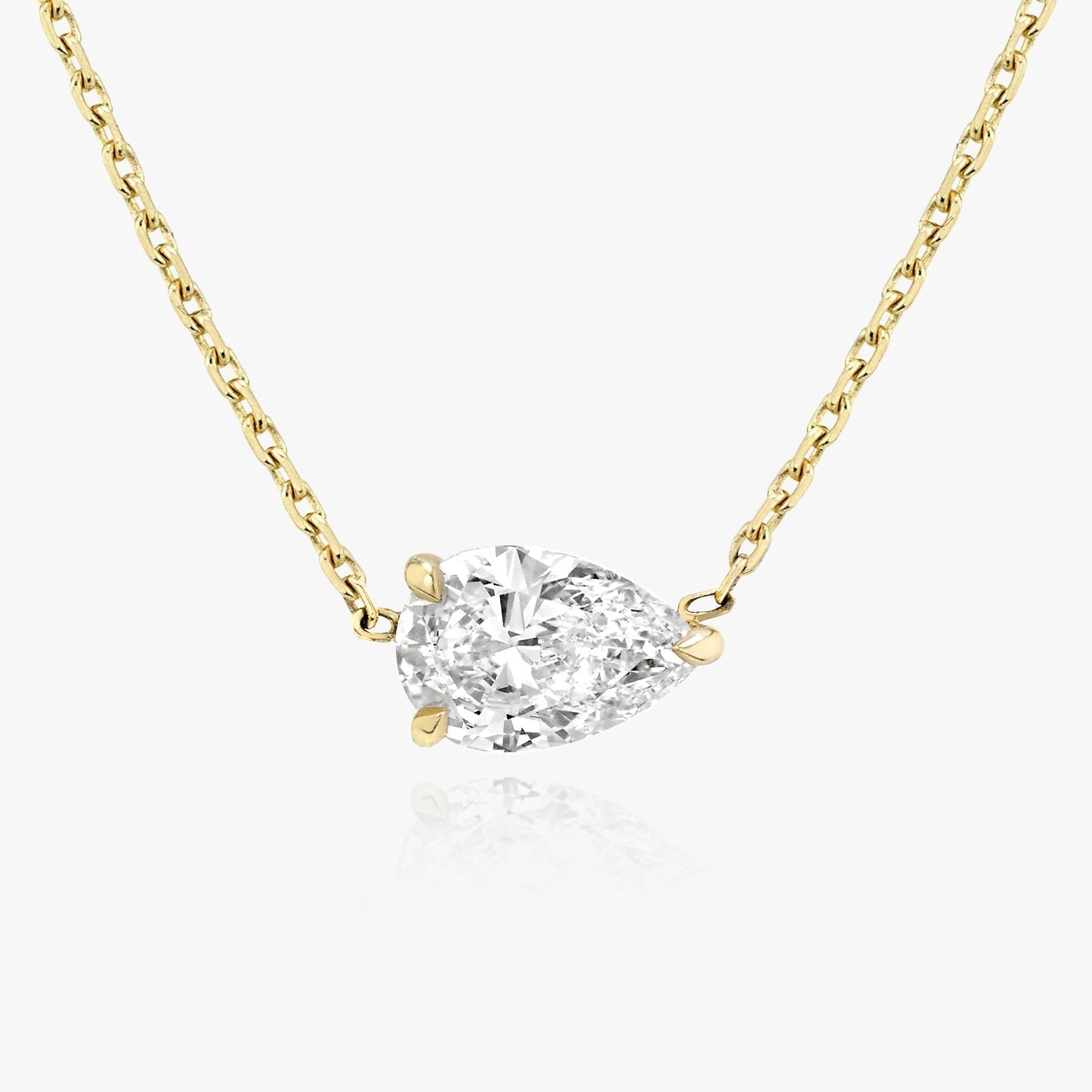 0.25 CT-1.0 CT Pear Solitaire F/VS Lab Grown Diamond Necklace - Camila Brown