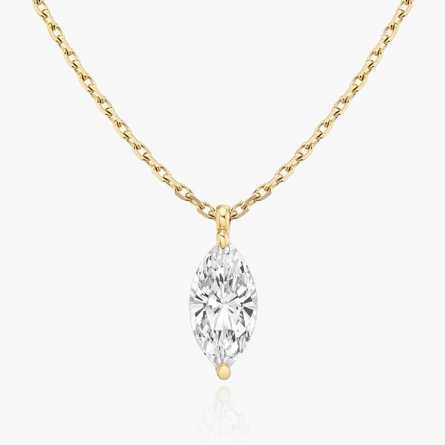 0.25 CT-1.0 CT Marquise Solitaire F/VS Lab Grown Diamond Necklace - Camila Brown
