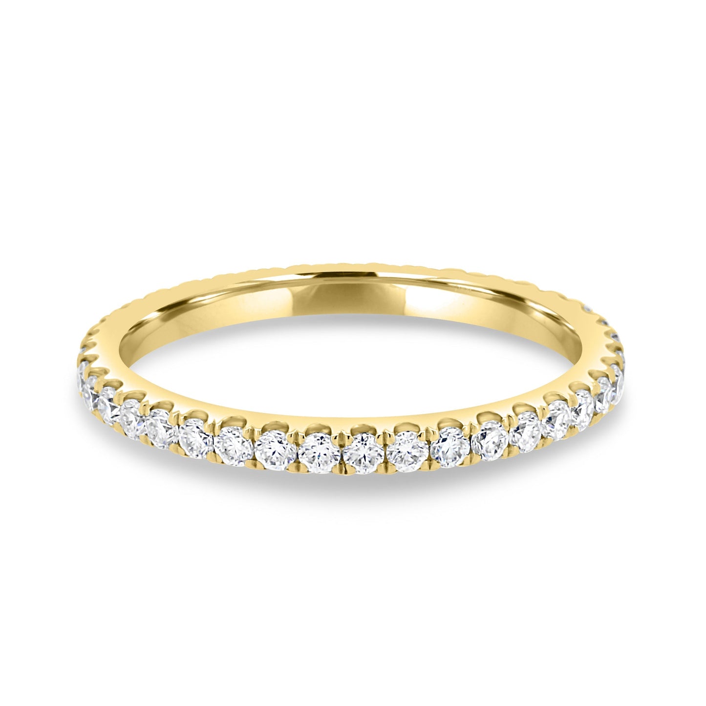 0.30 TCW Round CVD Diamond Full eternity Wedding Band