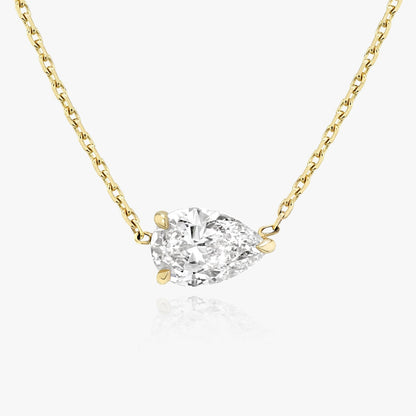 0.25 CT-1.0 CT Pear Solitaire F/VS Lab Grown Diamond Necklace - Camila Brown