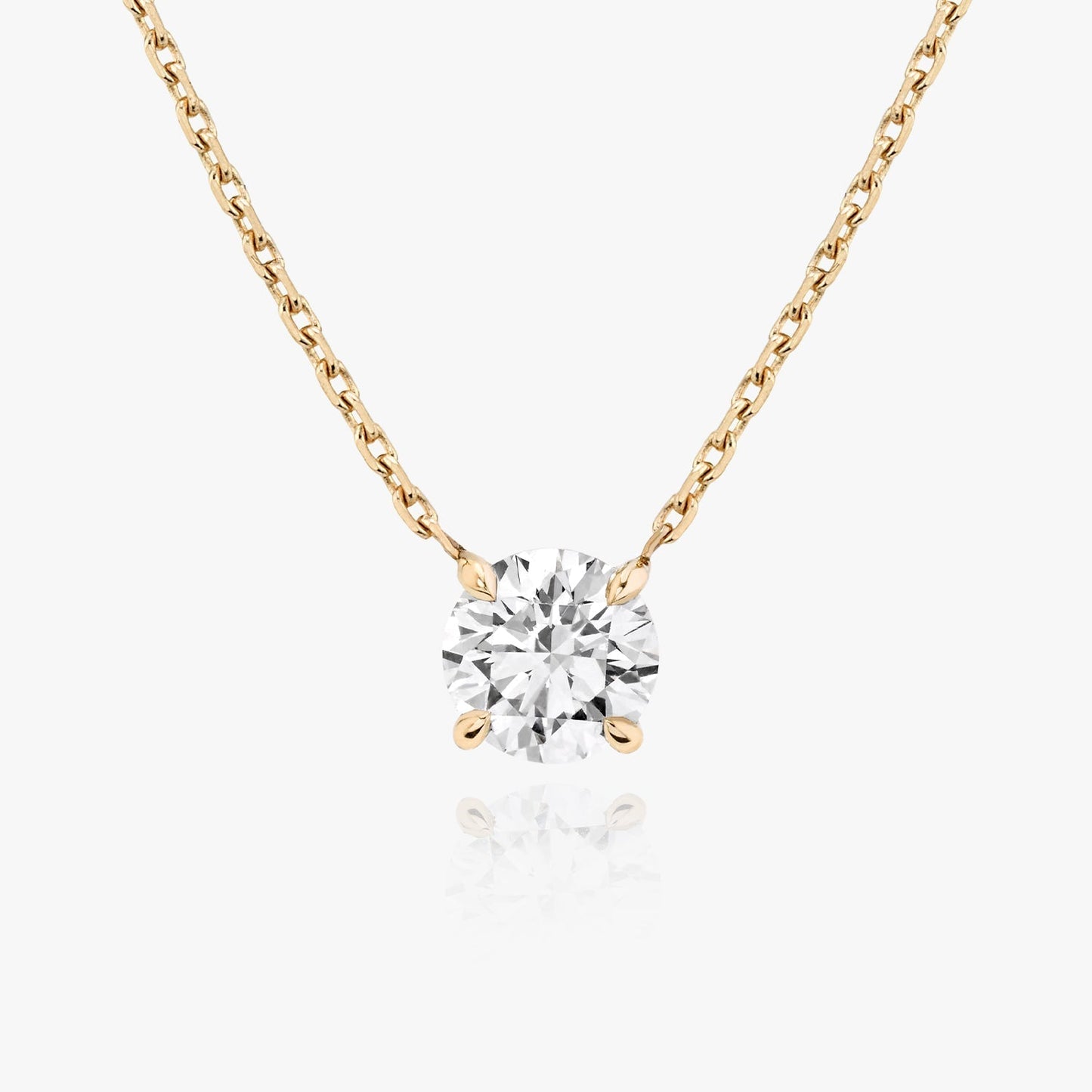 0.25 CT-1.0 CT Round Solitaire F/VS Lab Grown Diamond Necklace - Camila Brown