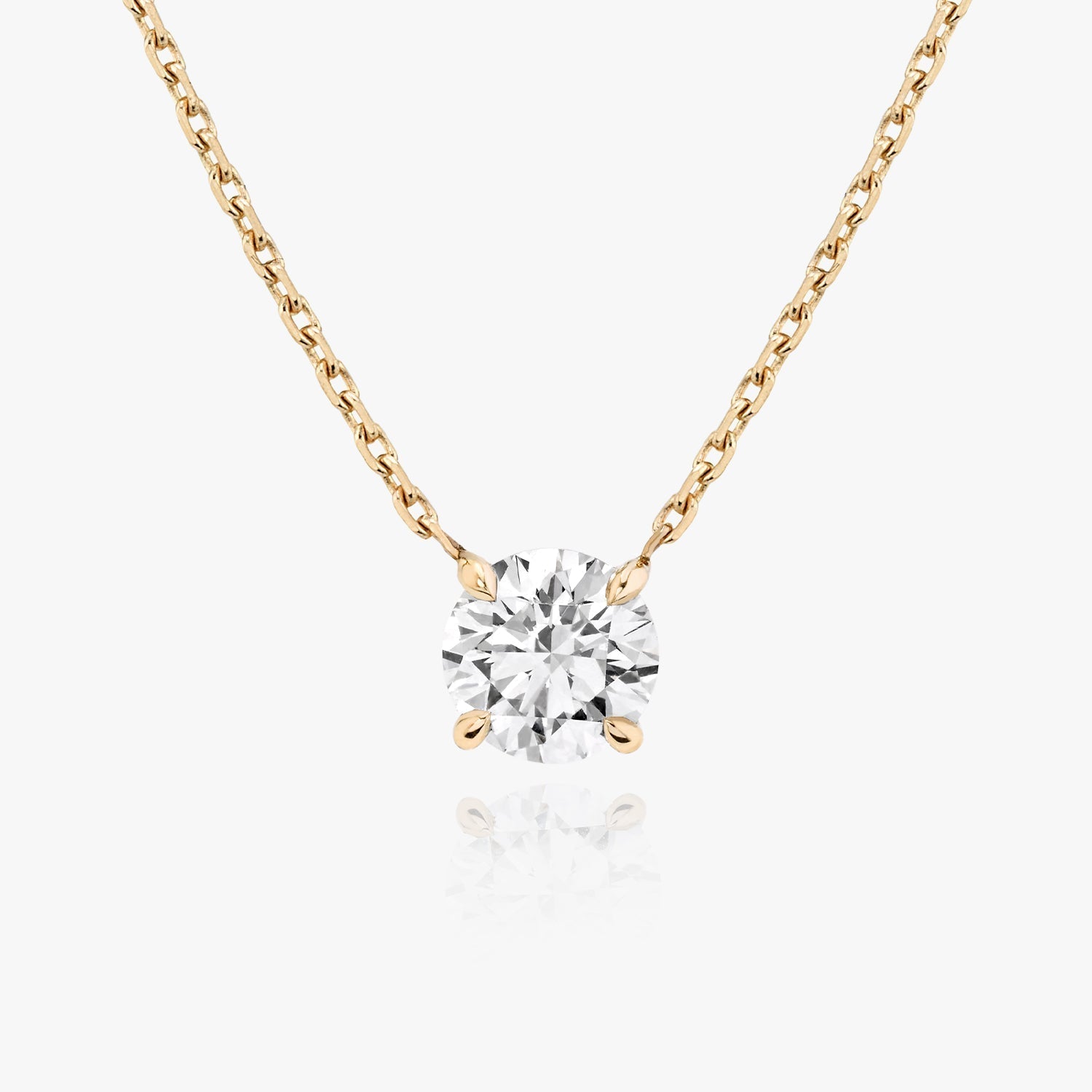 0.25 CT-1.0 CT Round Solitaire F/VS Lab Grown Diamond Necklace - Camila Brown