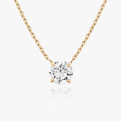0.25 CT-1.0 CT Round Solitaire F/VS Lab Grown Diamond Necklace - Camila Brown