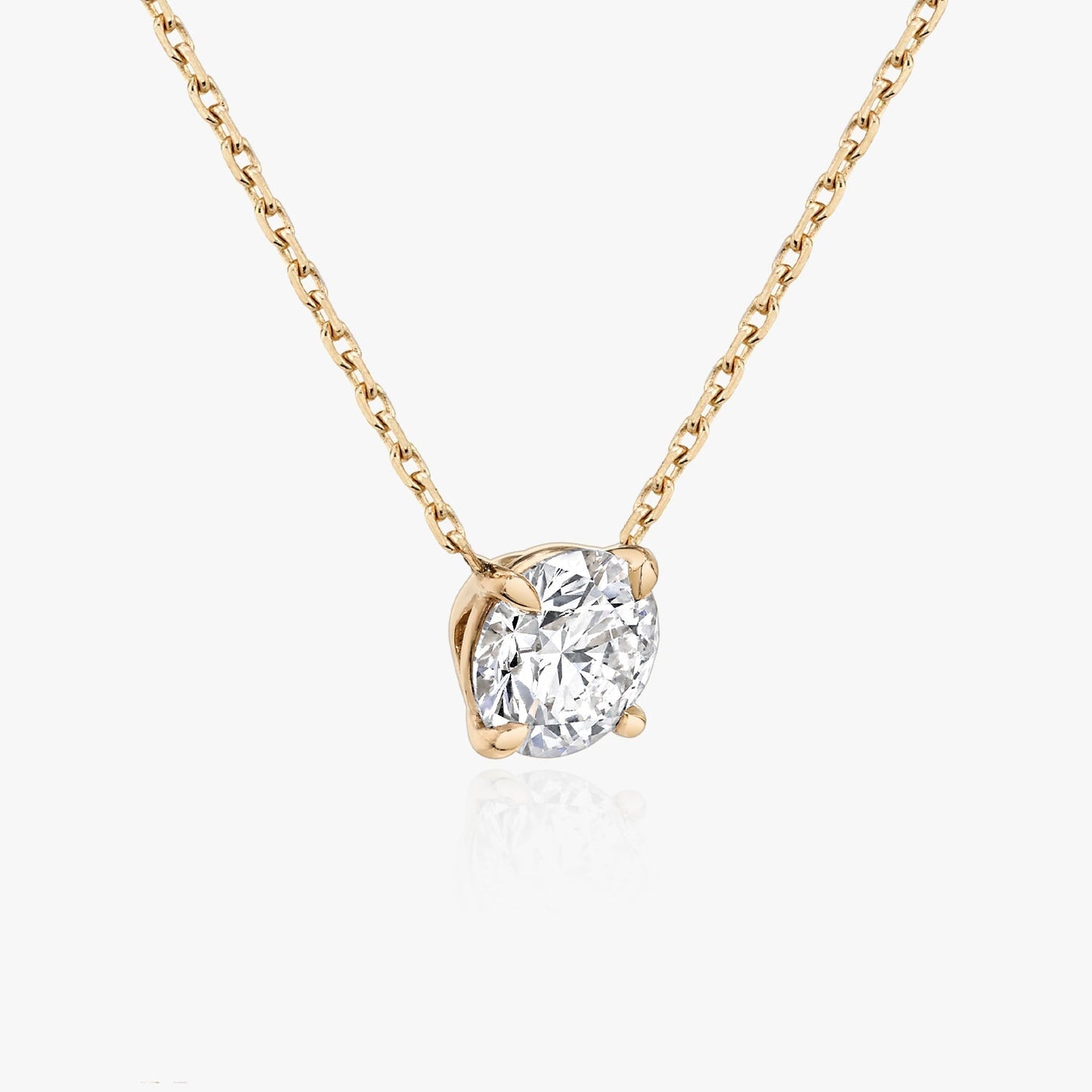 0.25 CT-1.0 CT Round Solitaire F/VS Lab Grown Diamond Necklace - Camila Brown