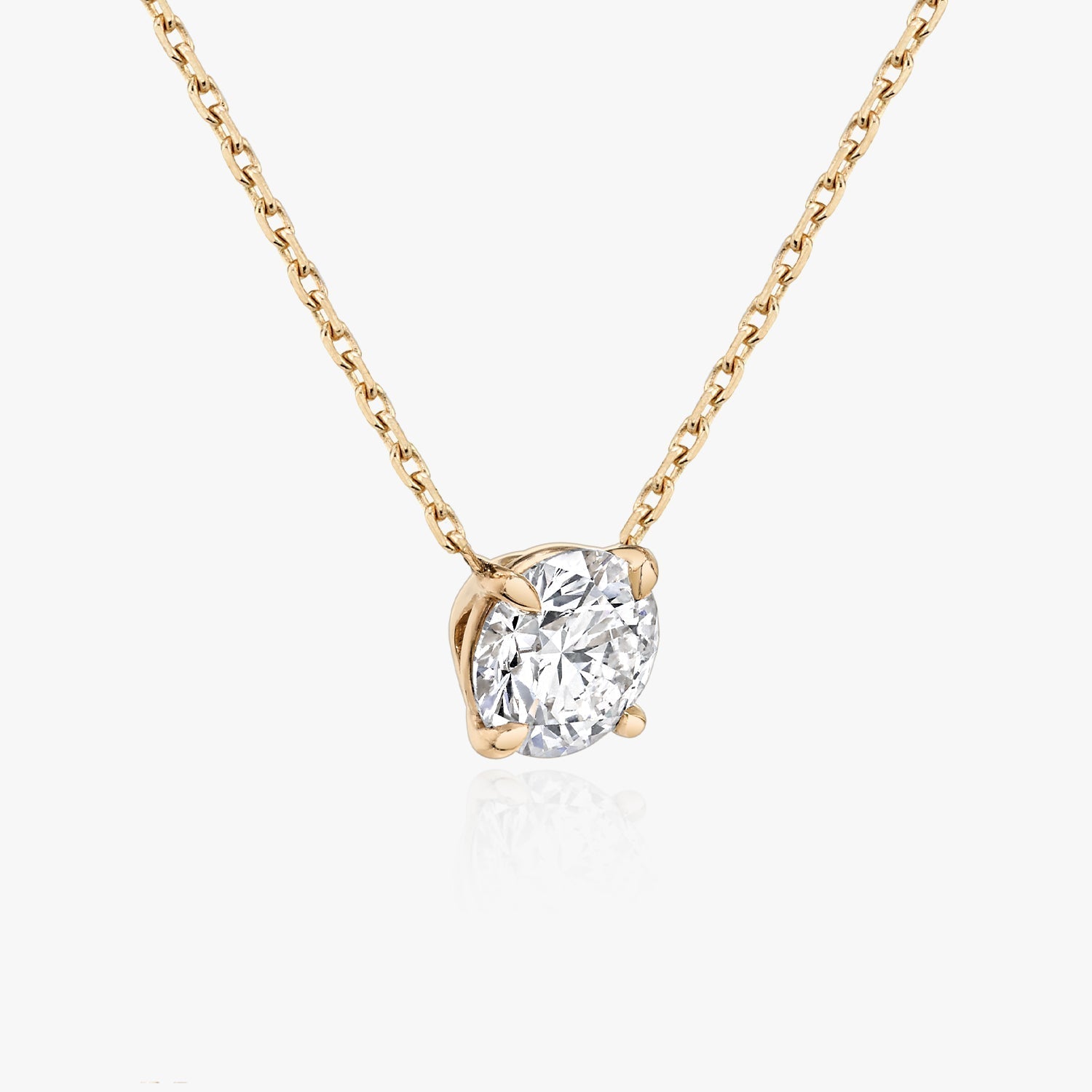 0.25 CT-1.0 CT Round Solitaire F/VS Lab Grown Diamond Necklace - Camila Brown