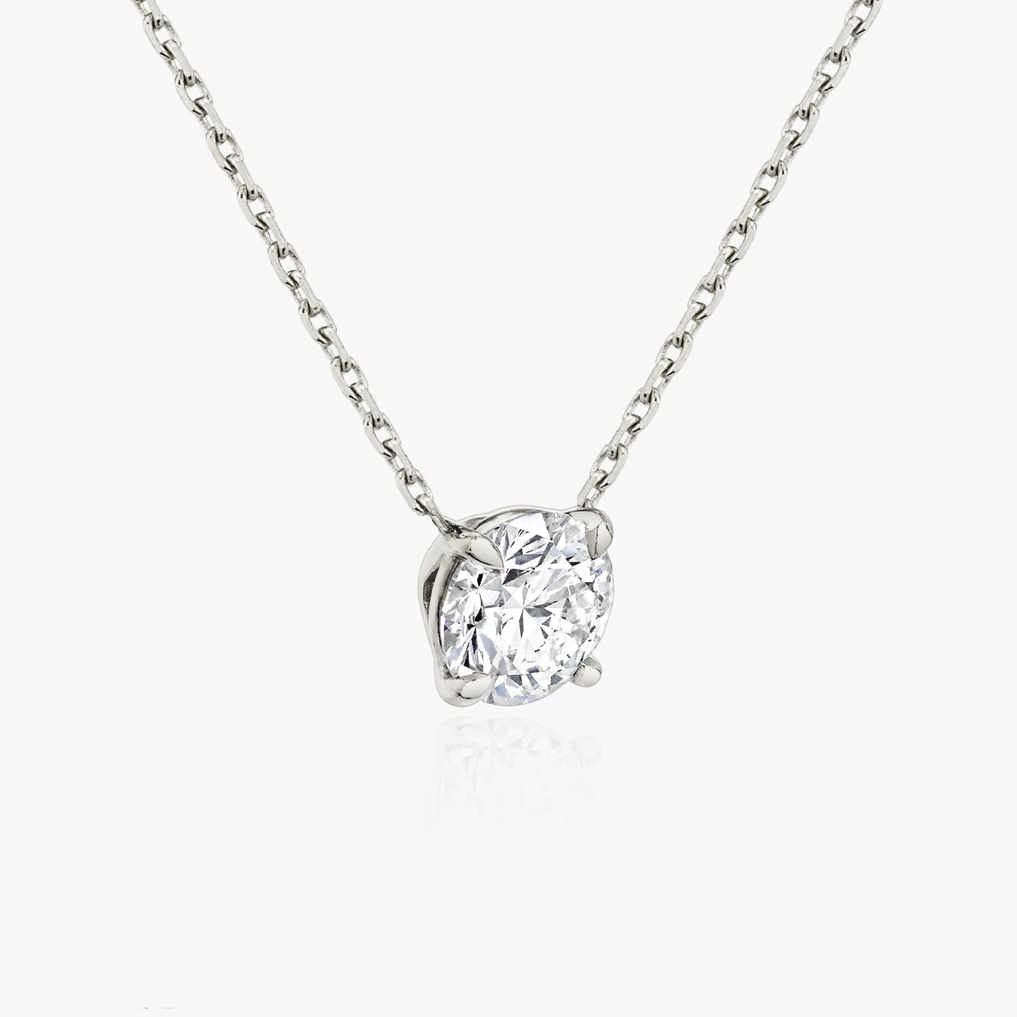 0.25 CT-1.0 CT Round Solitaire F/VS Lab Grown Diamond Necklace - Camila Brown