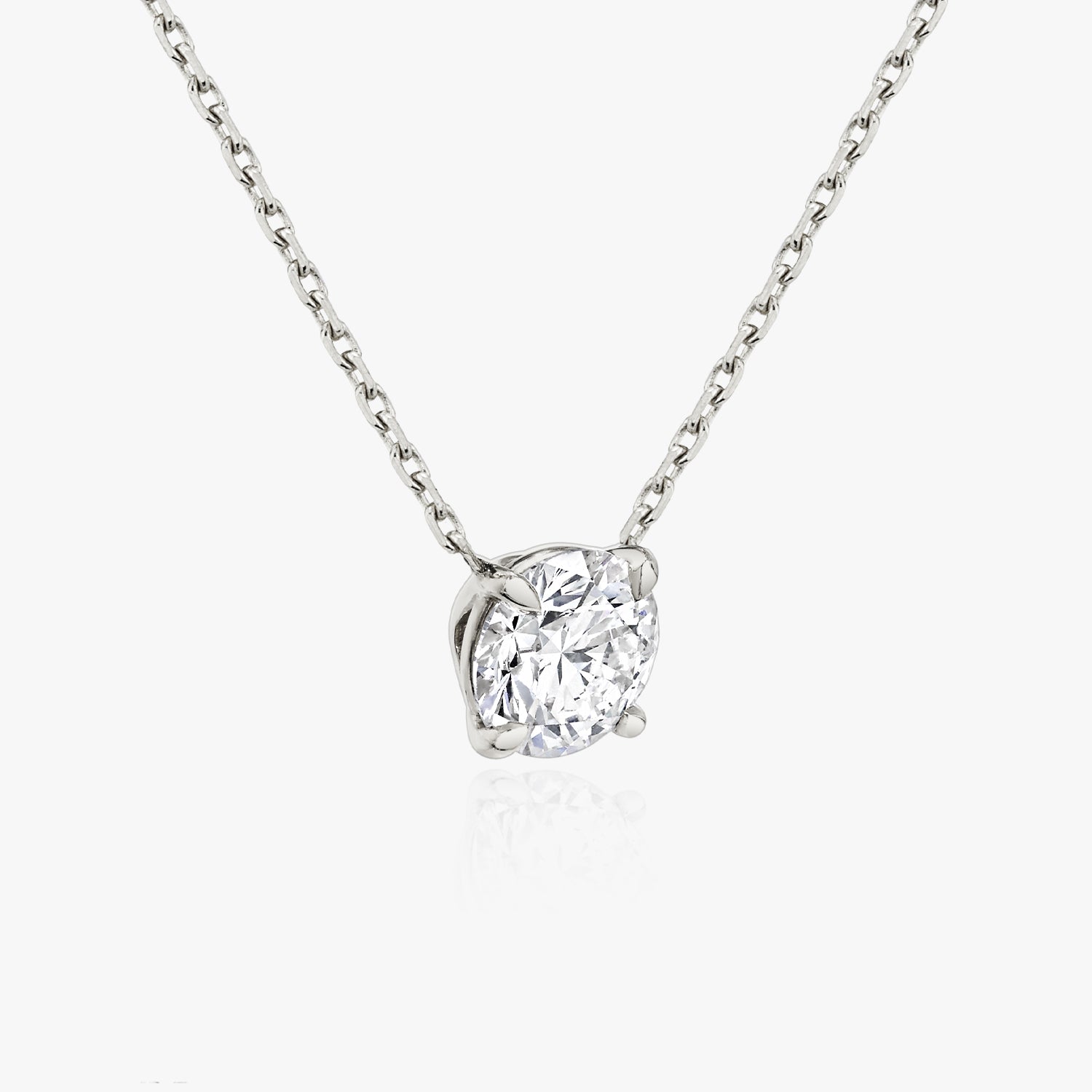 0.25 CT-1.0 CT Round Solitaire F/VS Lab Grown Diamond Necklace - Camila Brown