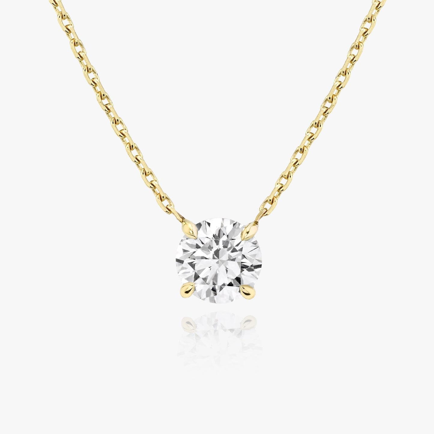 0.25 CT-1.0 CT Round Solitaire F/VS Lab Grown Diamond Necklace - Camila Brown