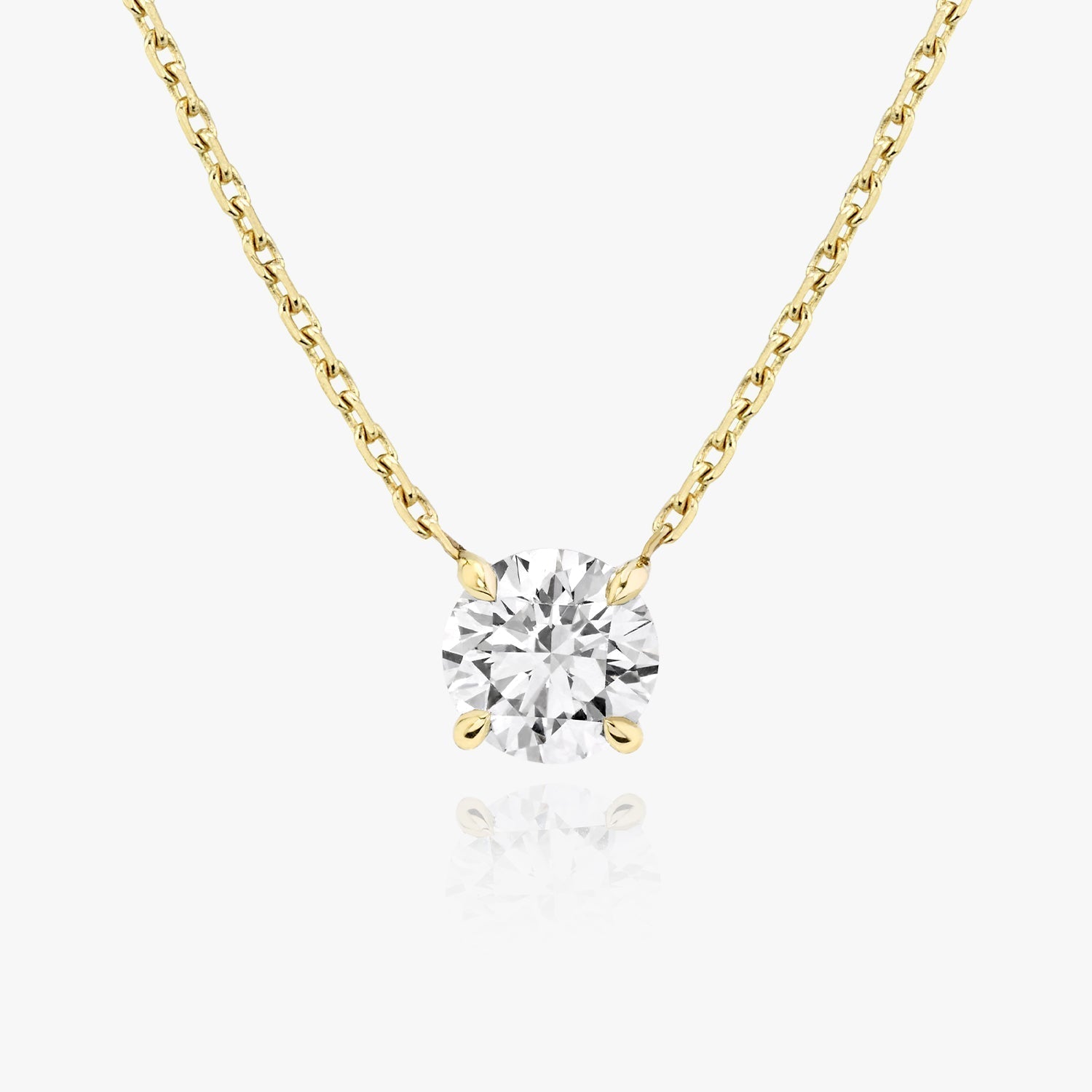 0.25 CT-1.0 CT Round Solitaire F/VS Lab Grown Diamond Necklace - Camila Brown