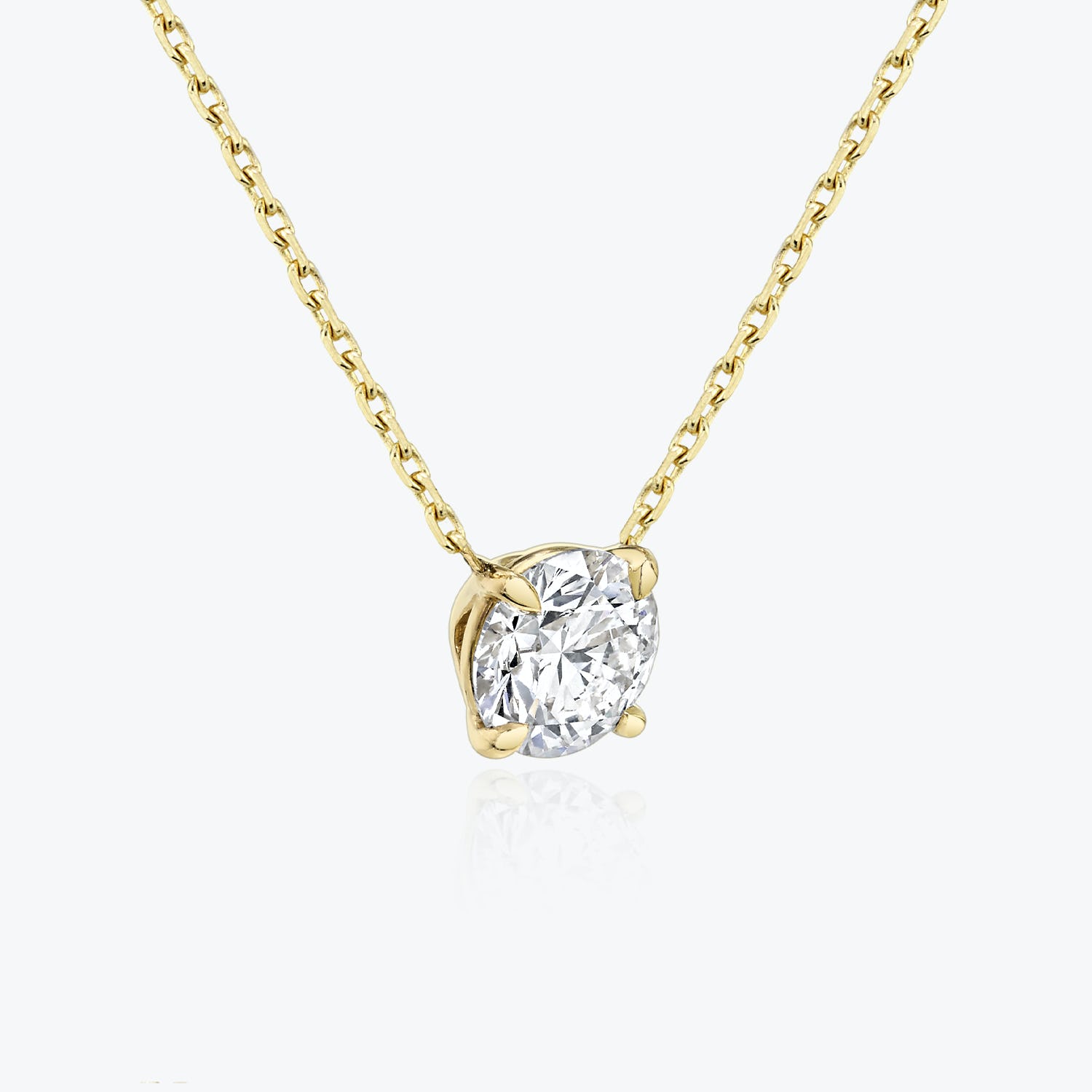 0.25 CT-1.0 CT Round Solitaire F/VS Lab Grown Diamond Necklace - Camila Brown