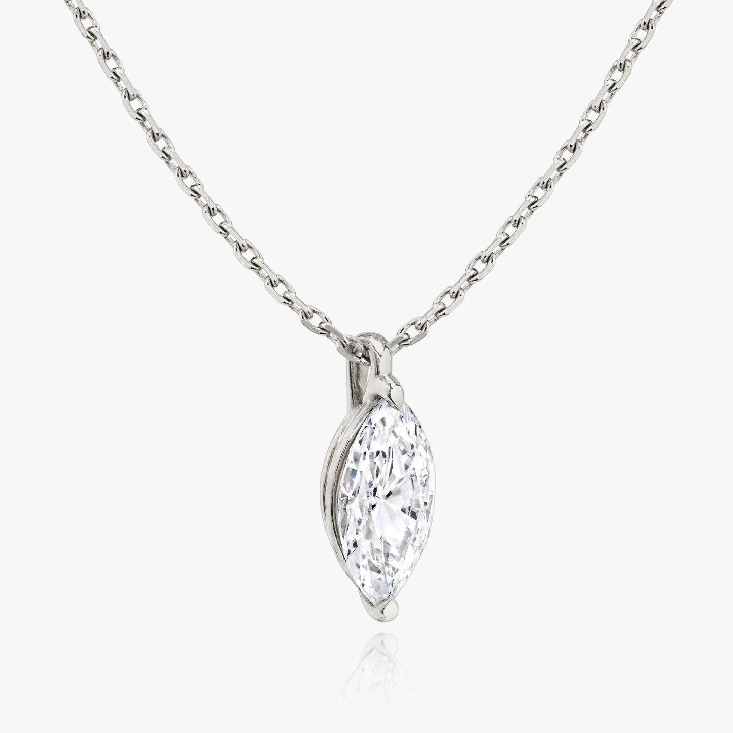 0.25 CT-1.0 CT Marquise Solitaire F/VS Lab Grown Diamond Necklace - Camila Brown