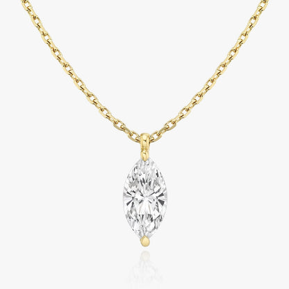 0.25 CT-1.0 CT Marquise Solitaire F/VS Lab Grown Diamond Necklace - Camila Brown