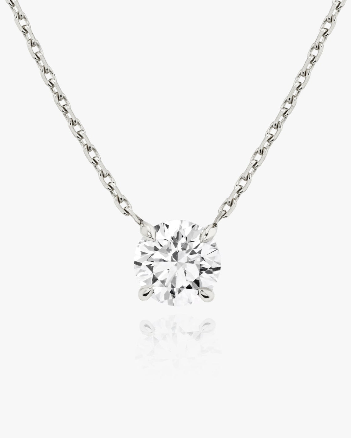 0.25 CT-1.0 CT Round Solitaire F/VS Lab Grown Diamond Necklace - Camila Brown