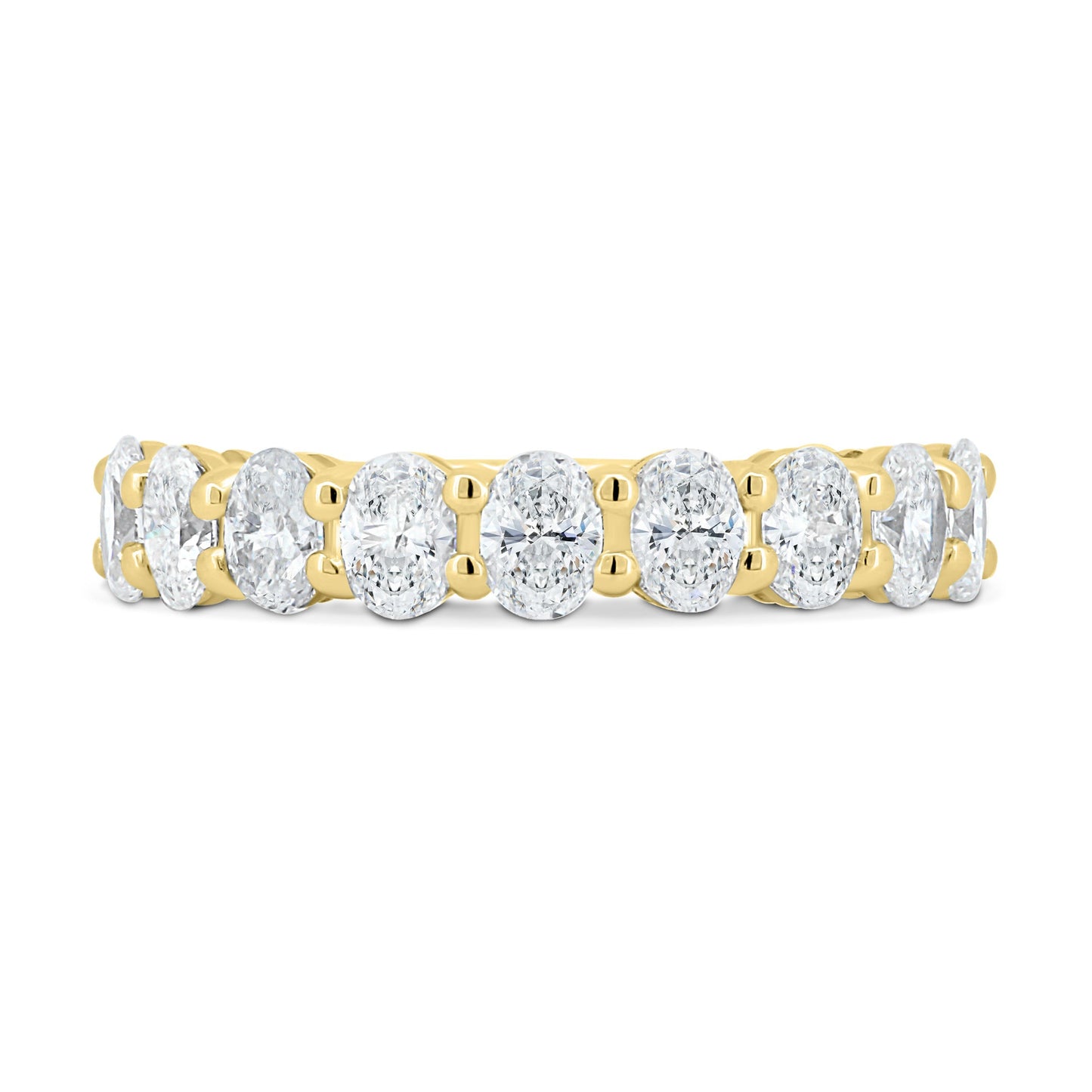 1.35 TCW Oval CVD Diamond Full Eternity Wedding Band