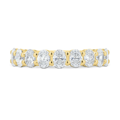 1.35 TCW Oval CVD Diamond Full Eternity Wedding Band
