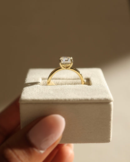 1.50 CT Asscher Cut Lab Grown Solitaire Engagement Ring
