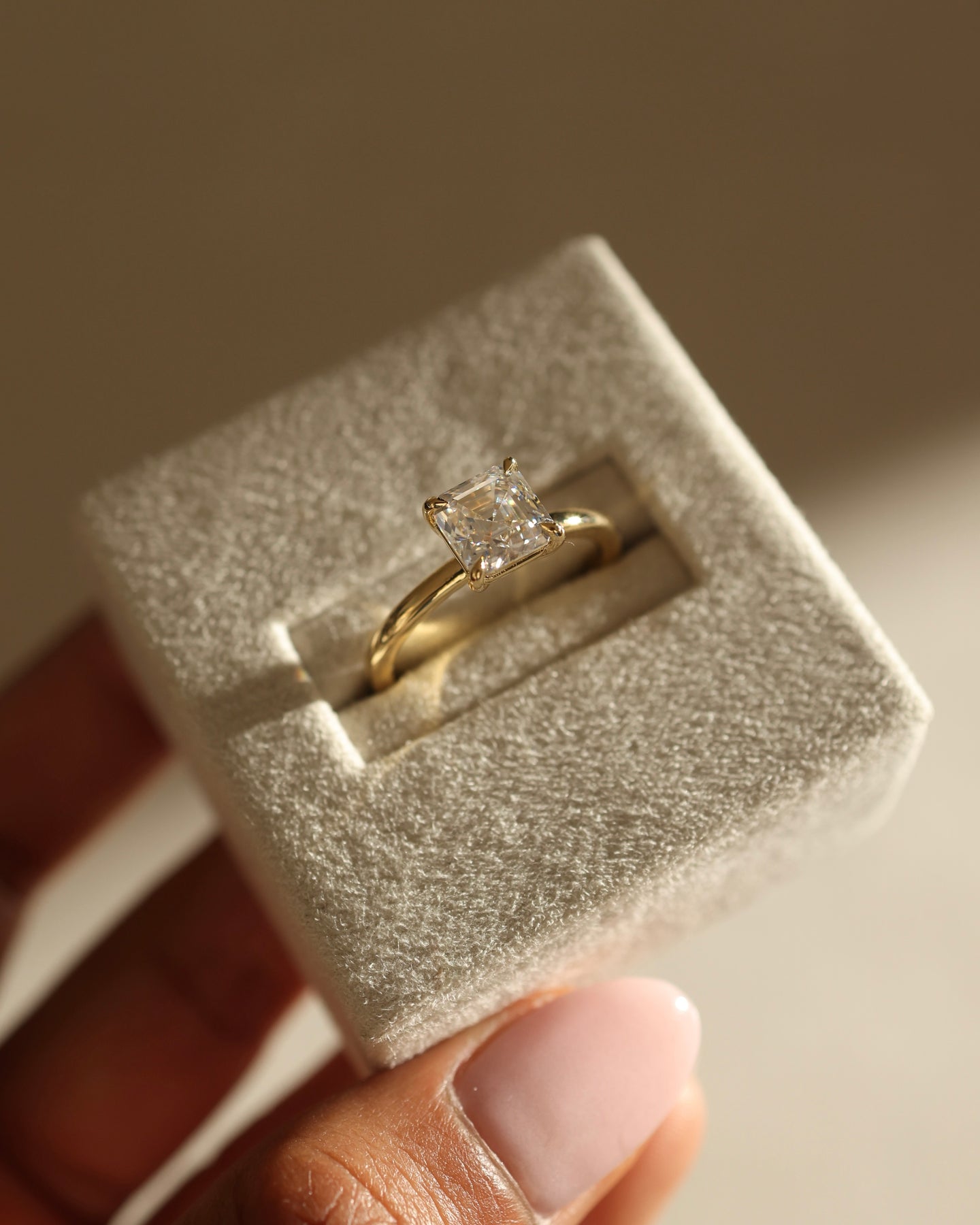 1.50 CT Asscher Cut Lab Grown Solitaire Engagement Ring
