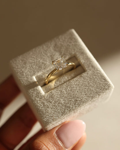 1.50 CT Asscher Cut Lab Grown Solitaire Engagement Ring