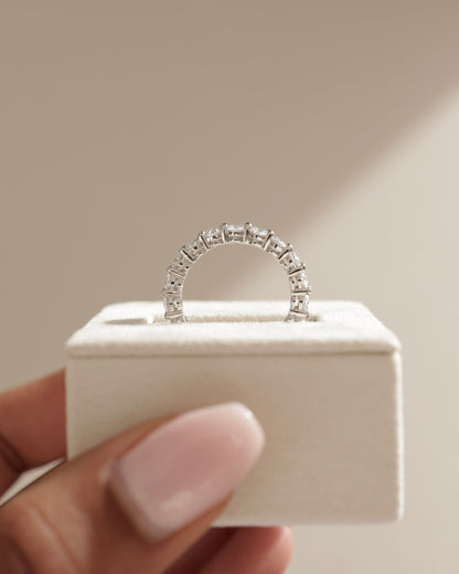 1.35 TCW Oval CVD Diamond Full Eternity Wedding Band