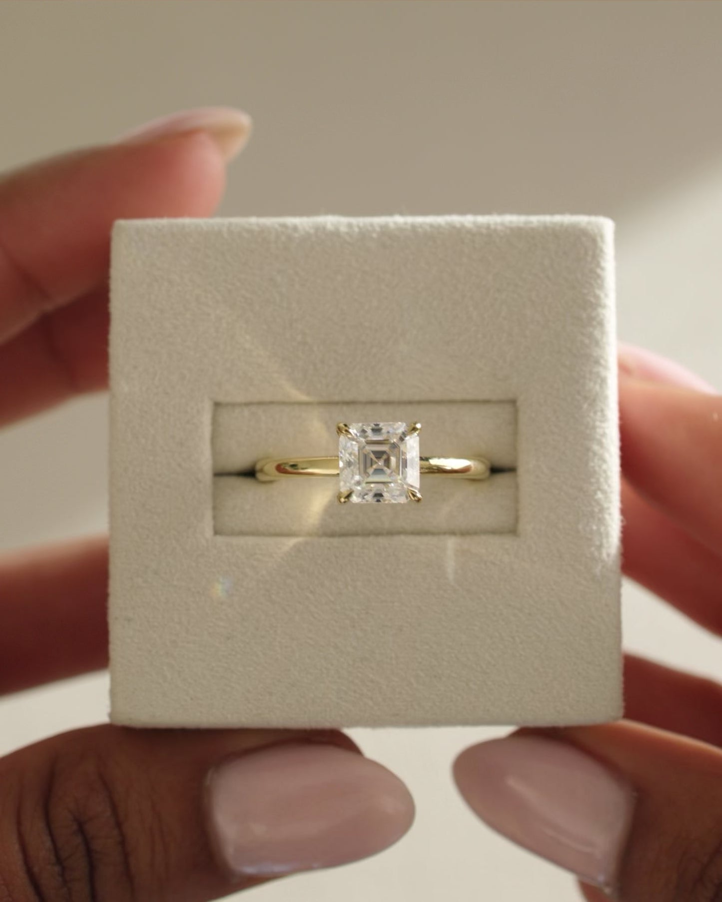 1.50 CT Asscher Cut Lab Grown Solitaire Engagement Ring